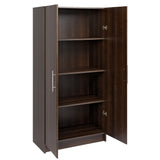 Prepac Elite 32-in W x 65-in H Wood Composite Espresso Freestanding Utility Storage Cabinet