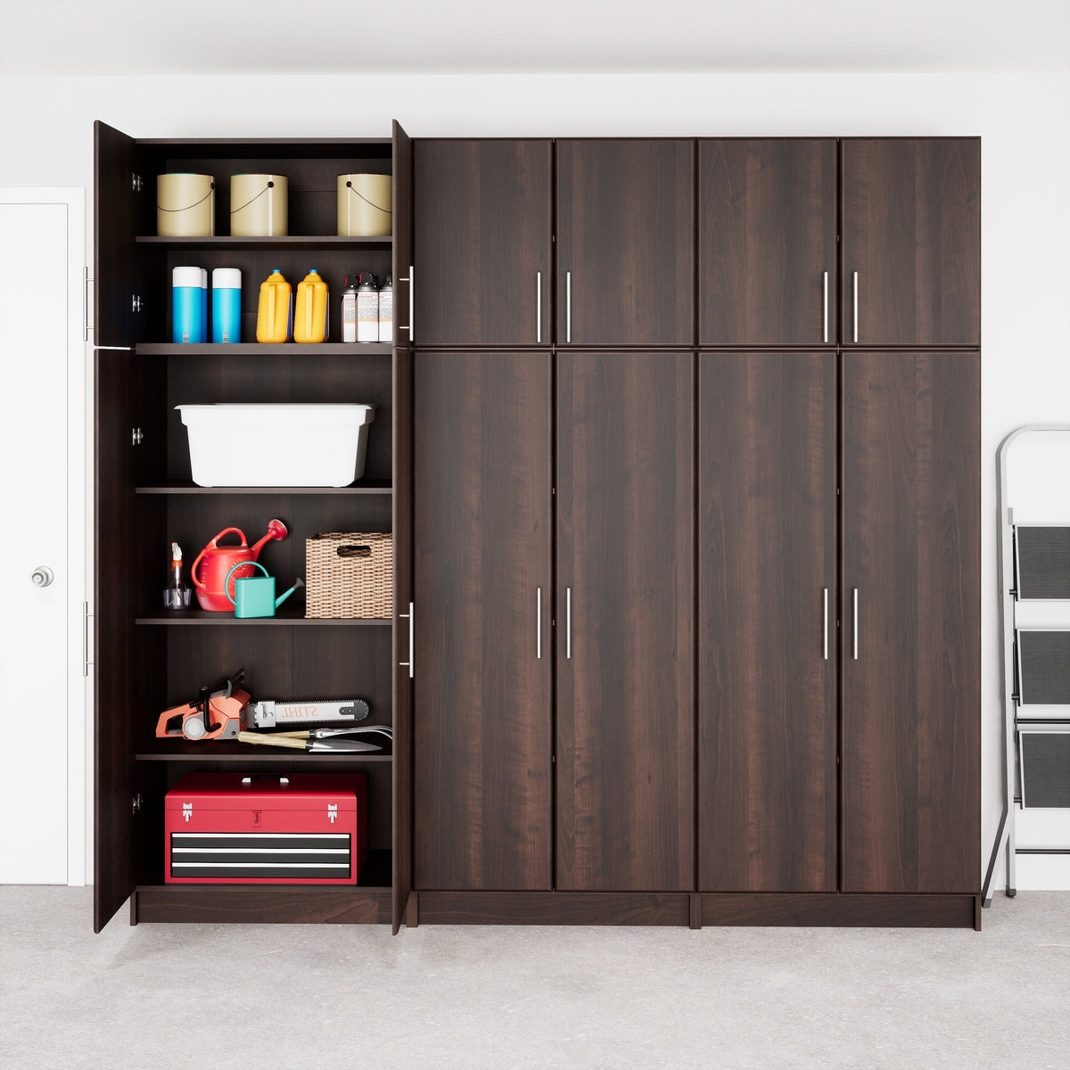 Prepac Elite 32-in W x 65-in H Wood Composite Espresso Freestanding Utility Storage Cabinet
