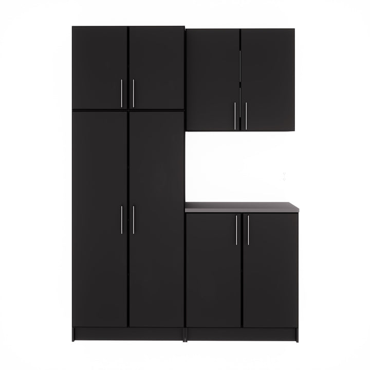 Prepac Elite 64-in W x 89-in H Wood Composite Black Freestanding Utility Storage Cabinet