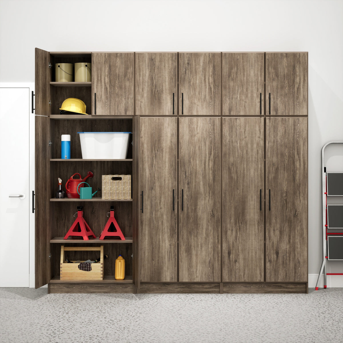 Prepac Elite 32-in W x 24-in H Wood Composite Drifted Gray Wall-mount Utility Storage Cabinet