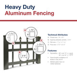 Freedom 5.02-ft Black Aluminum Driveway Gate