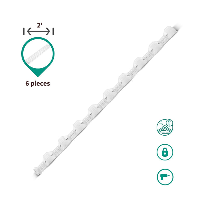 Tuftex Plastic Closure Strips, 6-Pack – 2-ft Cross-Link Polyethylene Vented Roof Panel Closure