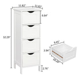 Winado 22.04-in W x 32.28-in H 4-Tier Freestanding Mdf Bag Organizer