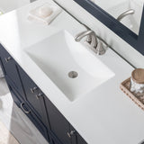 Diamond NOW Cassidy 48.5-in Deep Blue Single Sink Bathroom Vanity with White Cultured Marble Top