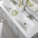 Diamond NOW Cassidy 60.5-in Pearl Gray Double Sink Bathroom Vanity with White Cultured Marble Top