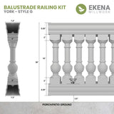 Ekena Millwork FiberThane York Fiberglass Deck Rail Kit