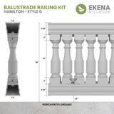 Ekena Millwork FiberThane Hamilton Fiberglass Deck Rail Kit