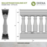 Ekena Millwork FiberThane Hamilton Fiberglass Deck Rail Kit