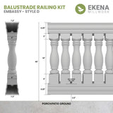 Ekena Millwork FiberThane Embassy Fiberglass Deck Rail Kit