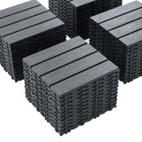 Bybafun 12-in x 12-in 44-Pack Gray A Prefinished Vinyl/Plastic Deck Tile (44-sq ft)