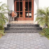 Bybafun 12-in x 12-in 30-Pack Gray Pattern2 Prefinished Wood Deck Tile