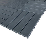 Bybafun 12-in x 12-in 44-Pack Gray A Prefinished Vinyl/Plastic Deck Tile (44-sq ft)