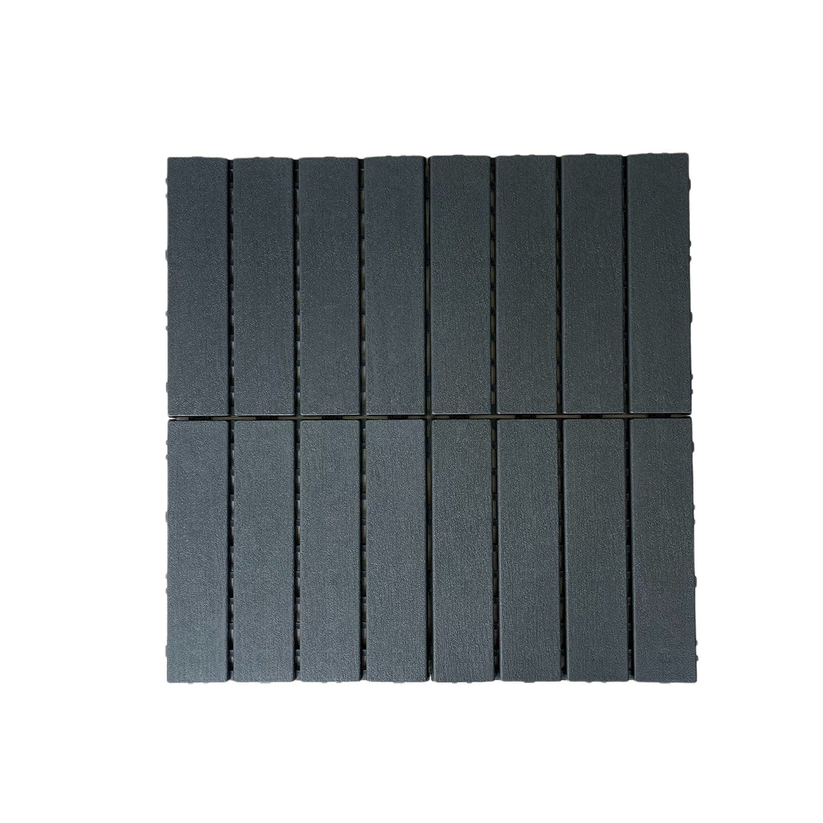 Bybafun 12-in x 12-in 44-Pack Gray A Prefinished Vinyl/Plastic Deck Tile (44-sq ft)
