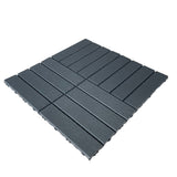 Bybafun 12-in x 12-in 44-Pack Gray A Prefinished Vinyl/Plastic Deck Tile (44-sq ft)