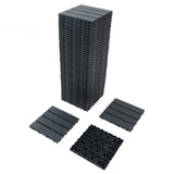 Bybafun 12-in x 12-in 44-Pack Gray A Prefinished Vinyl/Plastic Deck Tile (44-sq ft)