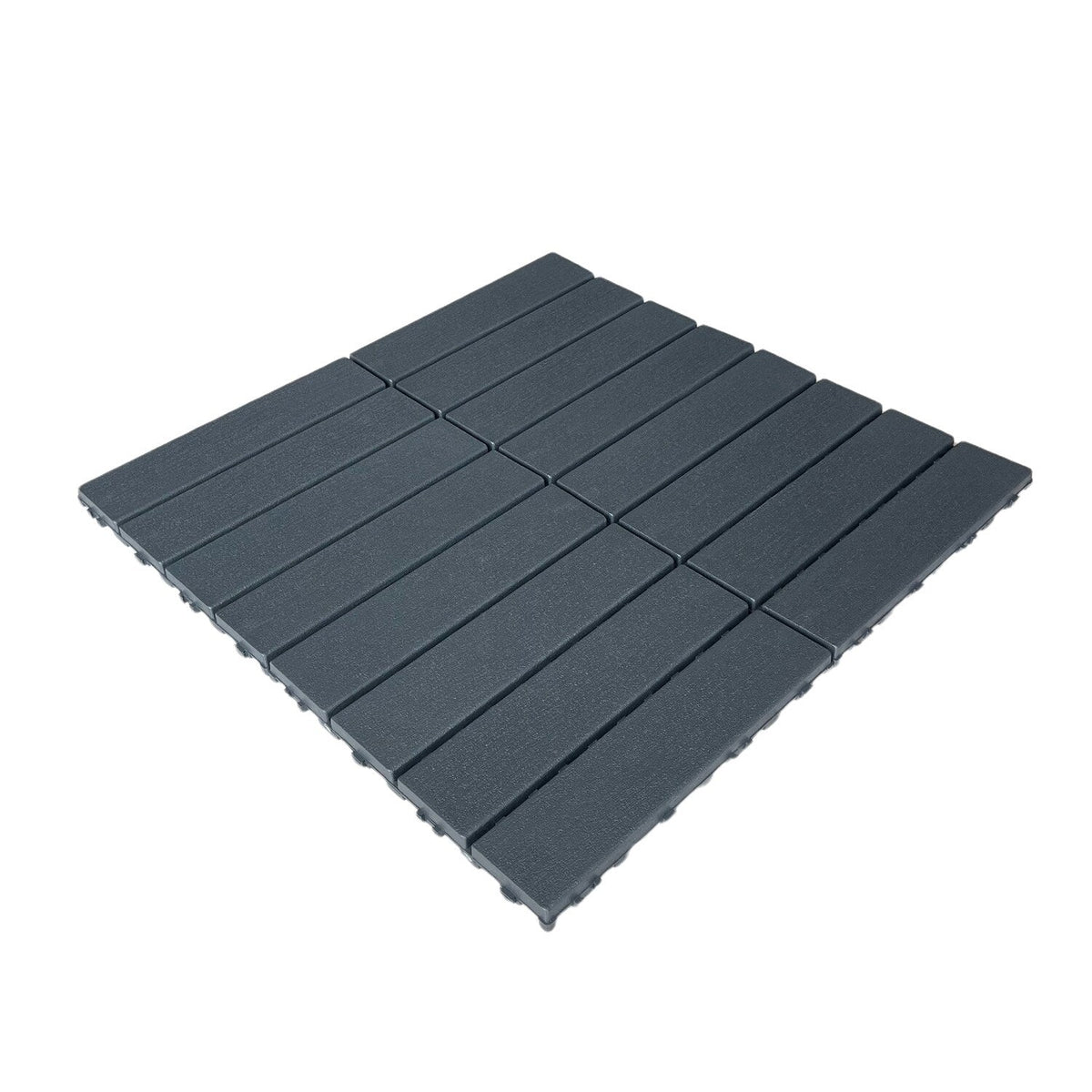 Bybafun 12-in x 12-in 44-Pack Gray A Prefinished Vinyl/Plastic Deck Tile (44-sq ft)