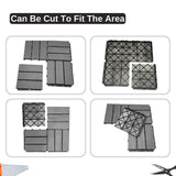Bybafun 12-in x 12-in 30-Pack Gray Pattern2 Prefinished Wood Deck Tile