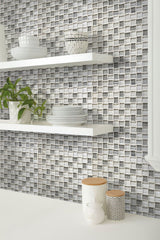 Apollo Tile (Sample) Sparta Gray 4-in x 4-in Polished Marble Basketweave Patterned Floor and Wall Tile