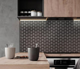 Apollo Tile (Sample) Colorway Black 4-in x 4-in Glossy Glass Brick Subway Floor and Wall Tile