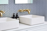 Apollo Tile (Sample) Colorway Light Gray 4-in x 4-in Glossy Glass Herringbone Floor and Wall Tile