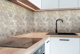 Apollo Tile Sparta Beige 12-in x 12-in Polished Natural Stone Marble Honeycomb Marble Look Floor and Wall Tile (4.92-sq. ft/ Carton)