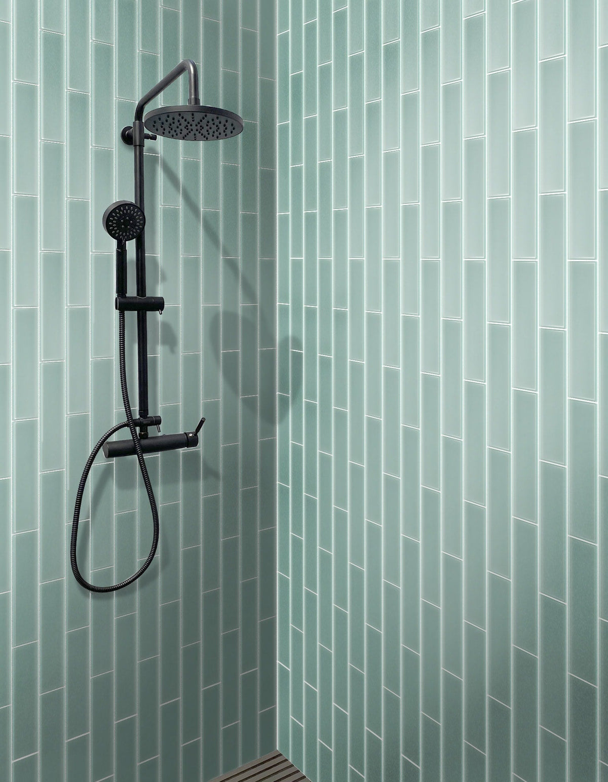 Apollo Tile (Sample) Wall Tile Cadet Blue 3-in x 12-in Glossy Glass Brick Subway Wall Tile