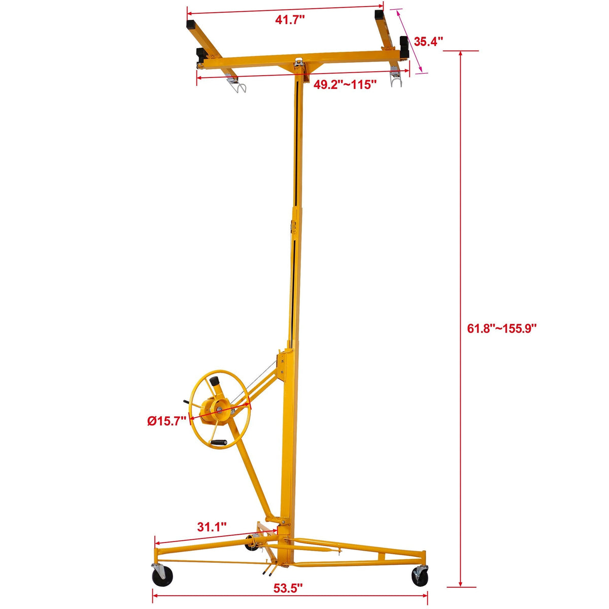 AHIOU HOME 13-ft 13-ft H x 53-in L x 53-in W Carbon/Steel Drywall Lift