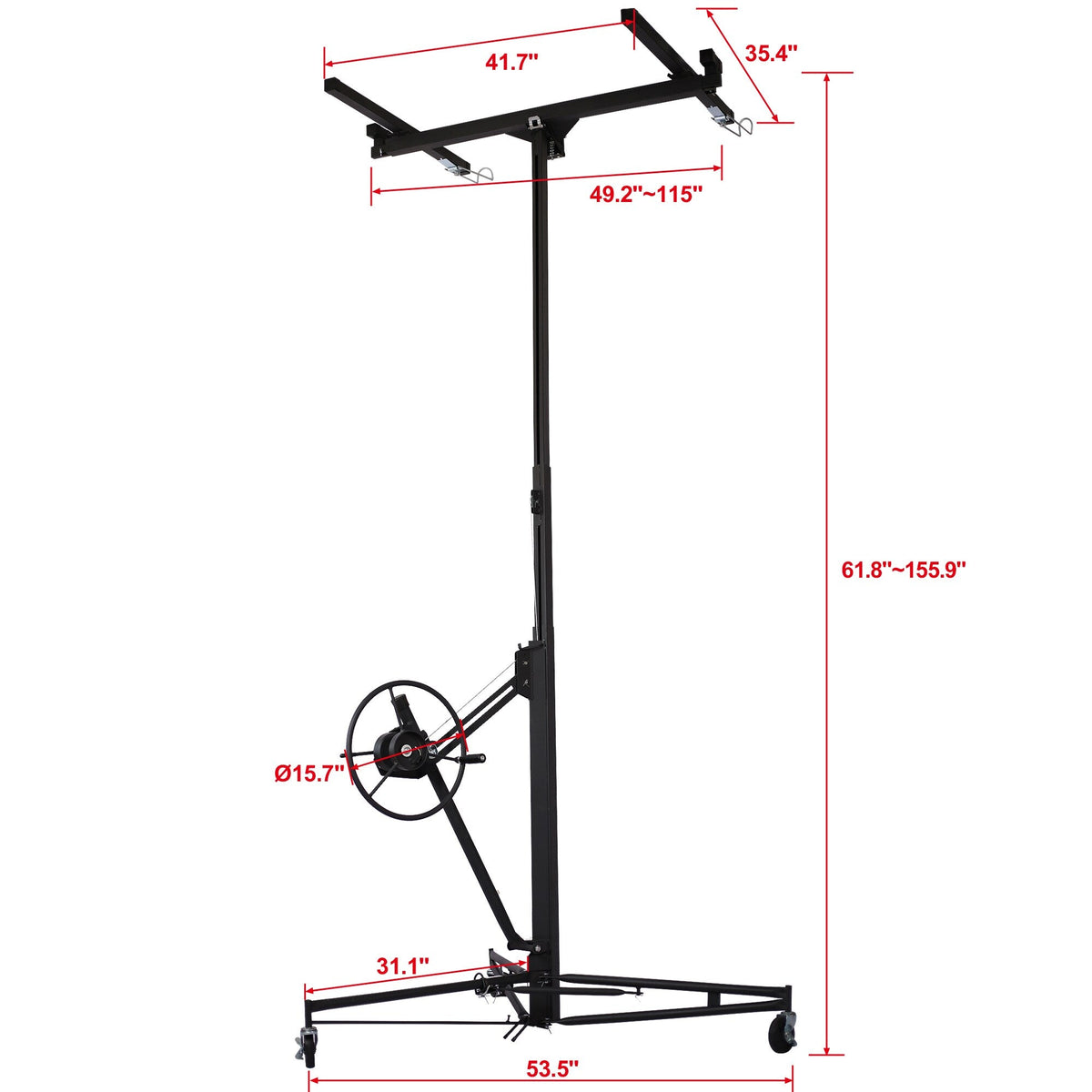 AHIOU HOME 13-ft 13-ft H x 53-in L x 53-in W Carbon/Steel Drywall Lift