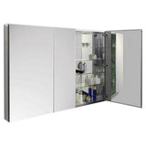 Fresca 59-in x 26-in Surface/Recessed Mount Mirror Mirrored Medicine Cabinet