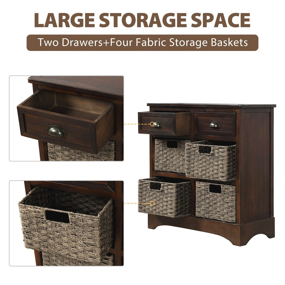GZMR 28-in W x 28-in H Wood Espresso Freestanding Utility Storage Cabinet
