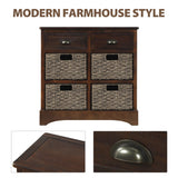 GZMR 28-in W x 28-in H Wood Espresso Freestanding Utility Storage Cabinet