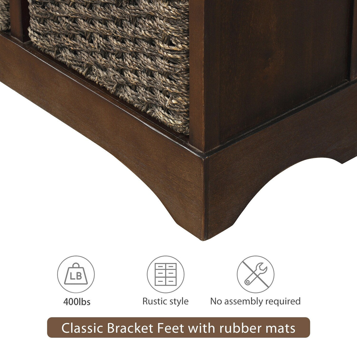 GZMR 28-in W x 28-in H Wood Espresso Freestanding Utility Storage Cabinet