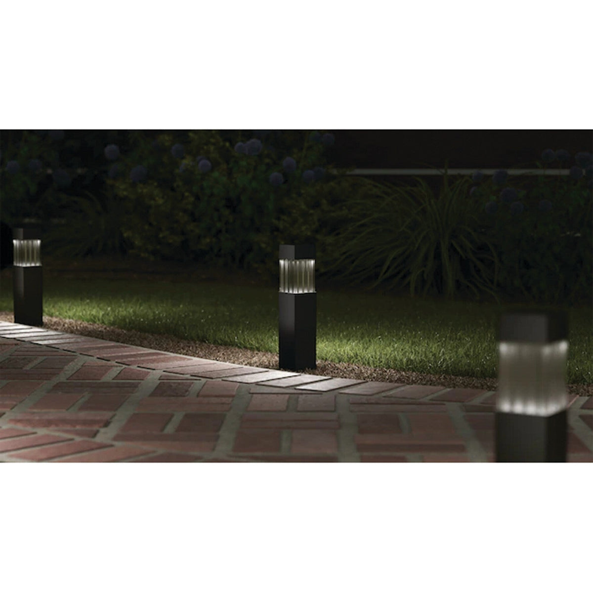 Portfolio 4x Brighter 4.8-Lumen Black Solar Integrated LED Path Light, 3500K Warm White