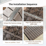 Maocao Hoom 12-in x 12-in Dark Brown Prefinished Pressure Treated Vinyl/Plastic Deck Tile (27-sq ft)