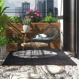 Maocao Hoom 12-in x 12-in Dark Brown Prefinished Pressure Treated Vinyl/Plastic Deck Tile (9-sq ft)
