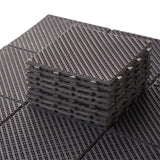 Maocao Hoom 12-in x 12-in Dark Brown Prefinished Pressure Treated Vinyl/Plastic Deck Tile (9-sq ft)