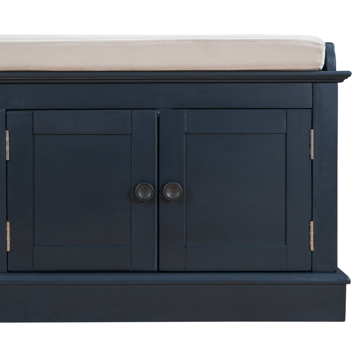 Qualler Modern Antique Navy Storage Bench 42.7-in x 16-in x 17.4-in