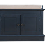 Qualler Modern Antique Navy Storage Bench 42.7-in x 16-in x 17.4-in
