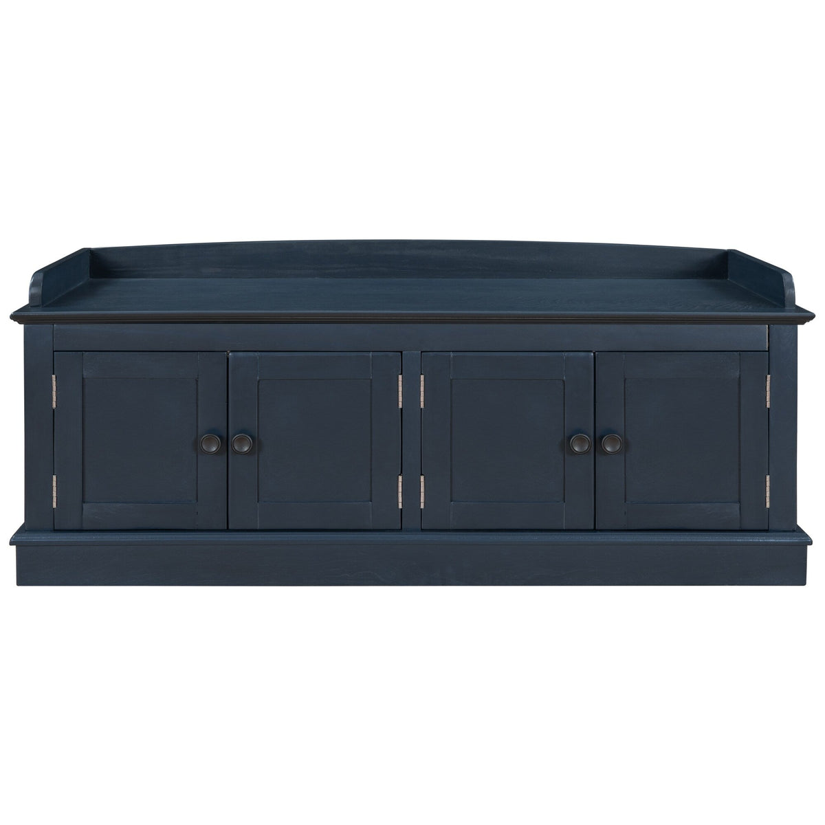 Qualler Modern Antique Navy Storage Bench 42.7-in x 16-in x 17.4-in