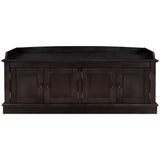 Qualler Modern Espresso Storage Bench 42.7-in x 16-in x 17.4-in