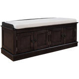 Qualler Modern Espresso Storage Bench 42.7-in x 16-in x 17.4-in