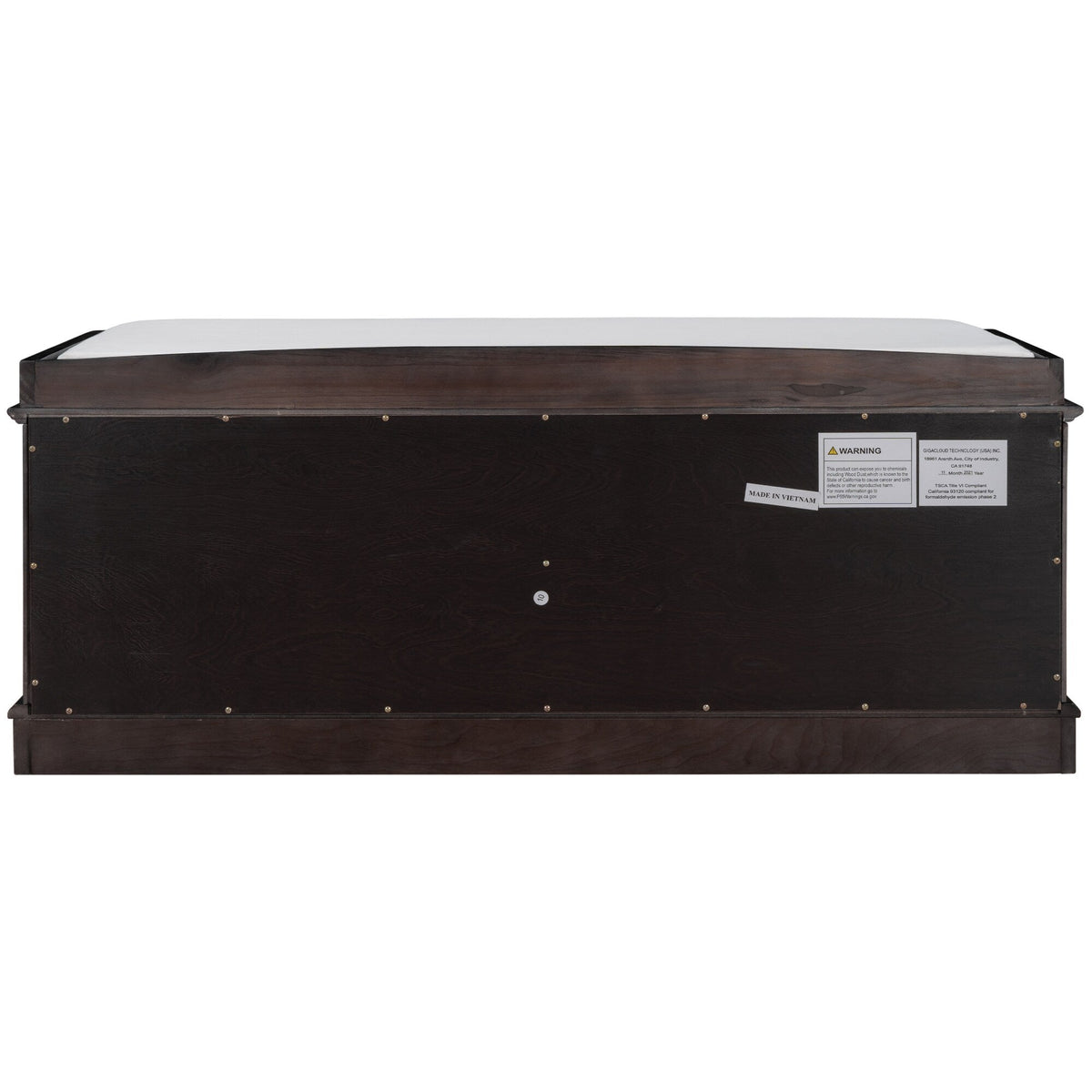 Qualler Modern Espresso Storage Bench 42.7-in x 16-in x 17.4-in