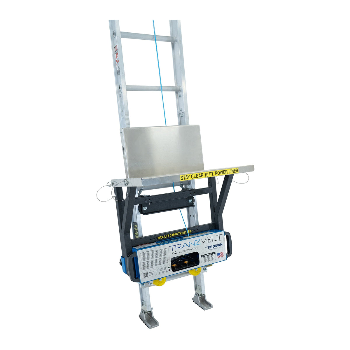 Tie Down TranzVolt Roofing Platform (Platform Only) – Ladder Hoist Accessory