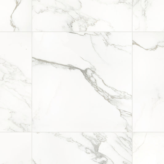 STAINMASTER Calacatta Oro 24-in x 24-in Polished Porcelain Marble look Floor and Wall Tile product image