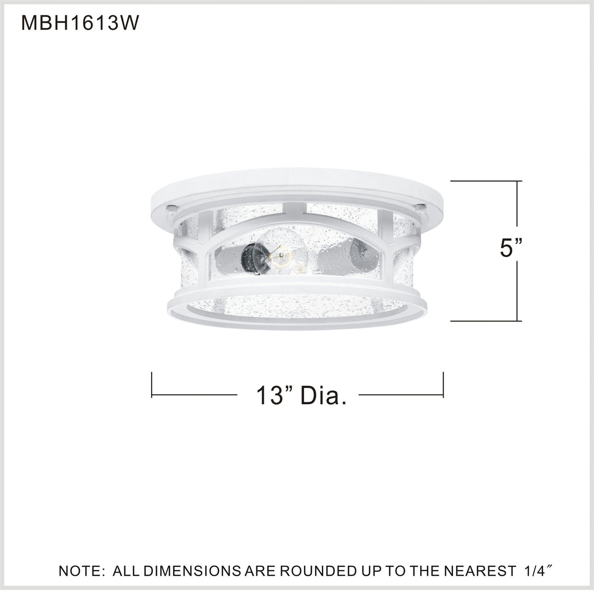 Quoizel Marblehead 10.25-in W Fresco Outdoor Flush Mount Light