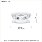 Quoizel Marblehead 10.25-in W Fresco Outdoor Flush Mount Light
