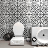 Merola Tile Arte White Encaustic 9-3/4 in. x 9-3/4 in. Porcelain Floor and Wall Tile (11.11 sq. ft. / case)