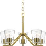 Progress Lighting Vertex 5-Light Brushed Gold Modern/Contemporary Chandelier