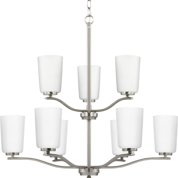 Progress Lighting Adley 9-Light Brushed Nickel Transitional Chandelier