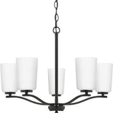 Progress Lighting Adley 5-Light Matte Black Transitional Chandelier